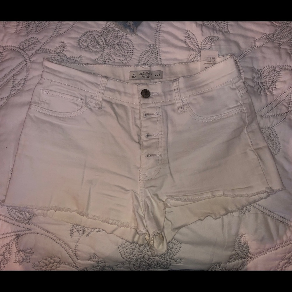 white jean shorts